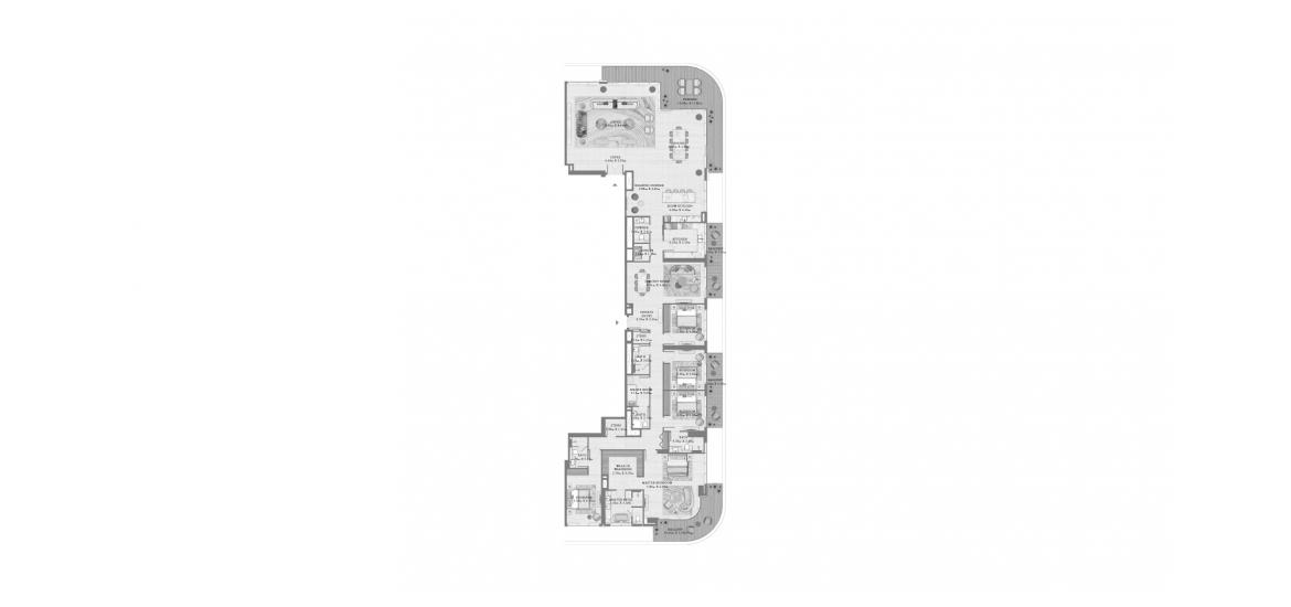 Планировка «488 SQ.M 5 BEDROOM PENTHOUSE» 9 комнат в ЖК SEAPOINT RESIDENCES