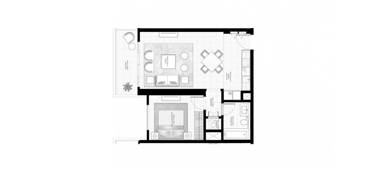 Floor plan «SUNRISE BAY 1BR 68SQM», 1 bedroom in SUNRISE BAY