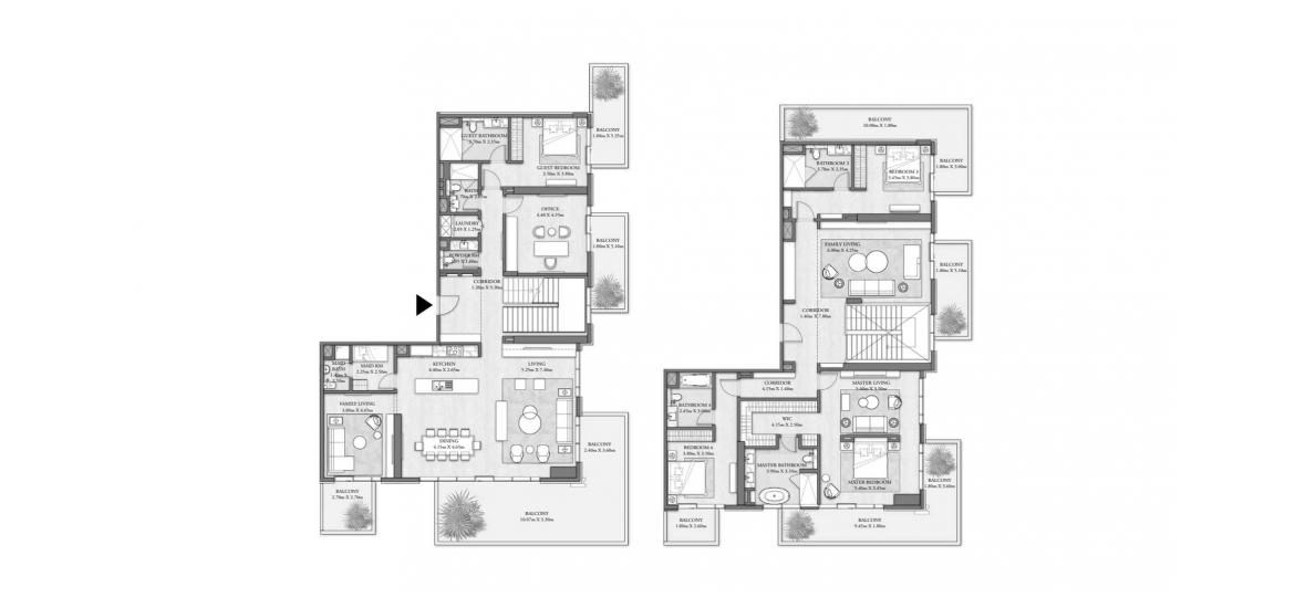 Floor plan «C», 4 bedrooms in BEACH MANSION