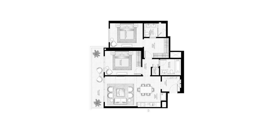 Floor plan «SUNRISE BAY 2BR 113SQM», 2 bedrooms in SUNRISE BAY