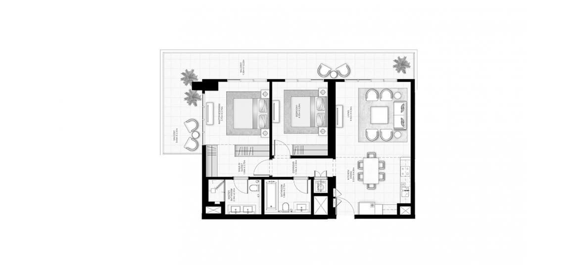 Floor plan «SUNRISE BAY 2BR 128SQM», 2 bedrooms in SUNRISE BAY
