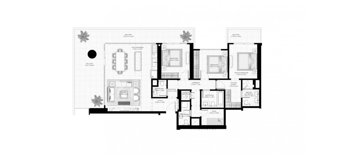 Floor plan «SUNRISE BAY 3BR 194SQM», 3 bedrooms in SUNRISE BAY